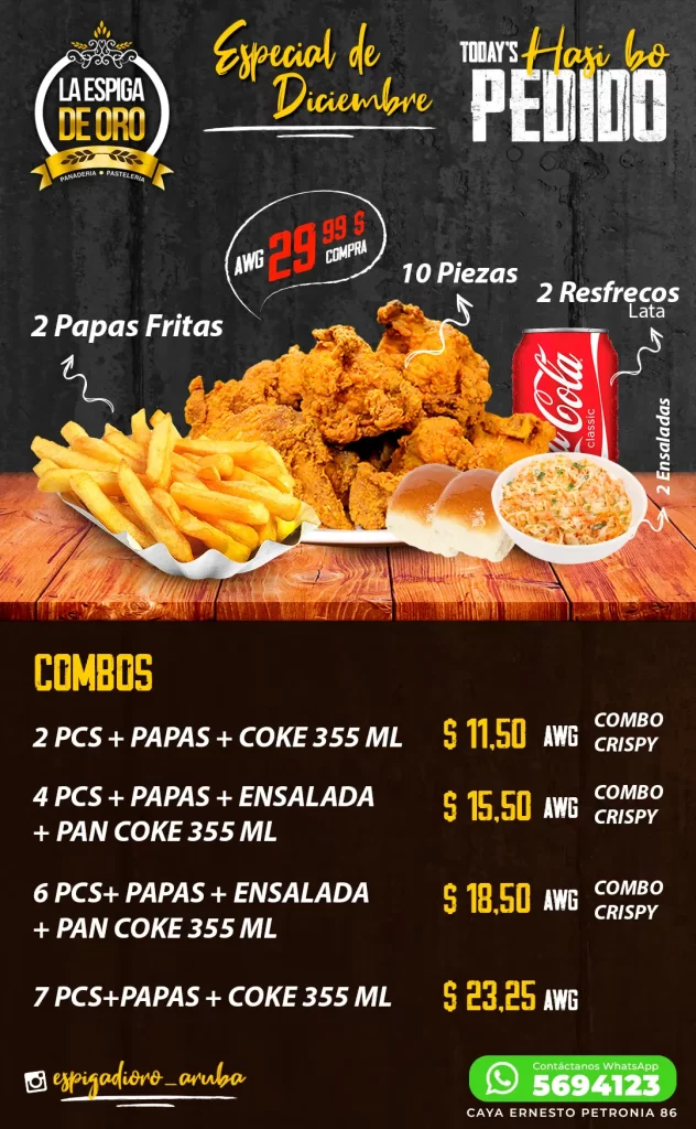 espcial de diciembre La espiga de oro aruba